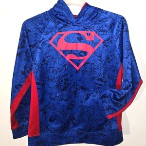 Superman Blue and Red Hoodie **(Inside Tag Missing)Boys Size 18